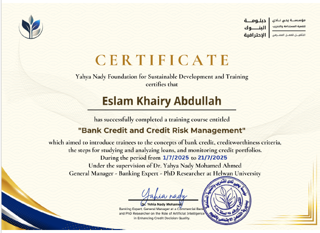 Bank Credit and Credit Risk Management Certificate